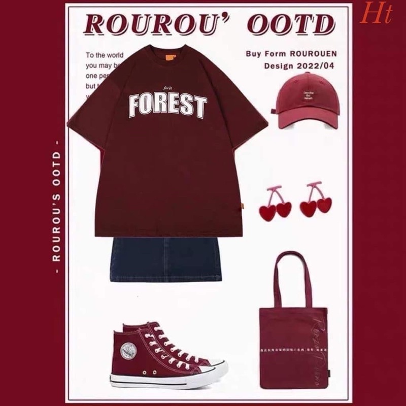 Áo phông chữ Forest H2A688