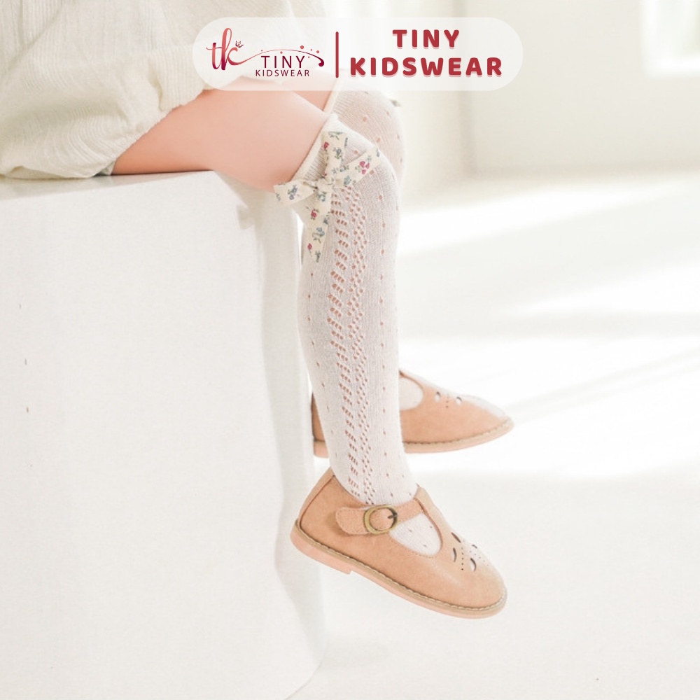 Tất Đùi Cho Bé Gái, Quần Tất Cho Bé Gái, Quần Legging Lưới Đính Nơ Hoa Cho Bé Từ 6 Tháng Đến 4 Tuổi [T18,19]