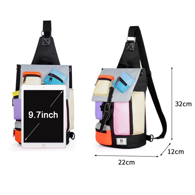 Túi Đeo Chéo Nam Da PU Có Cổng Sạc USB
