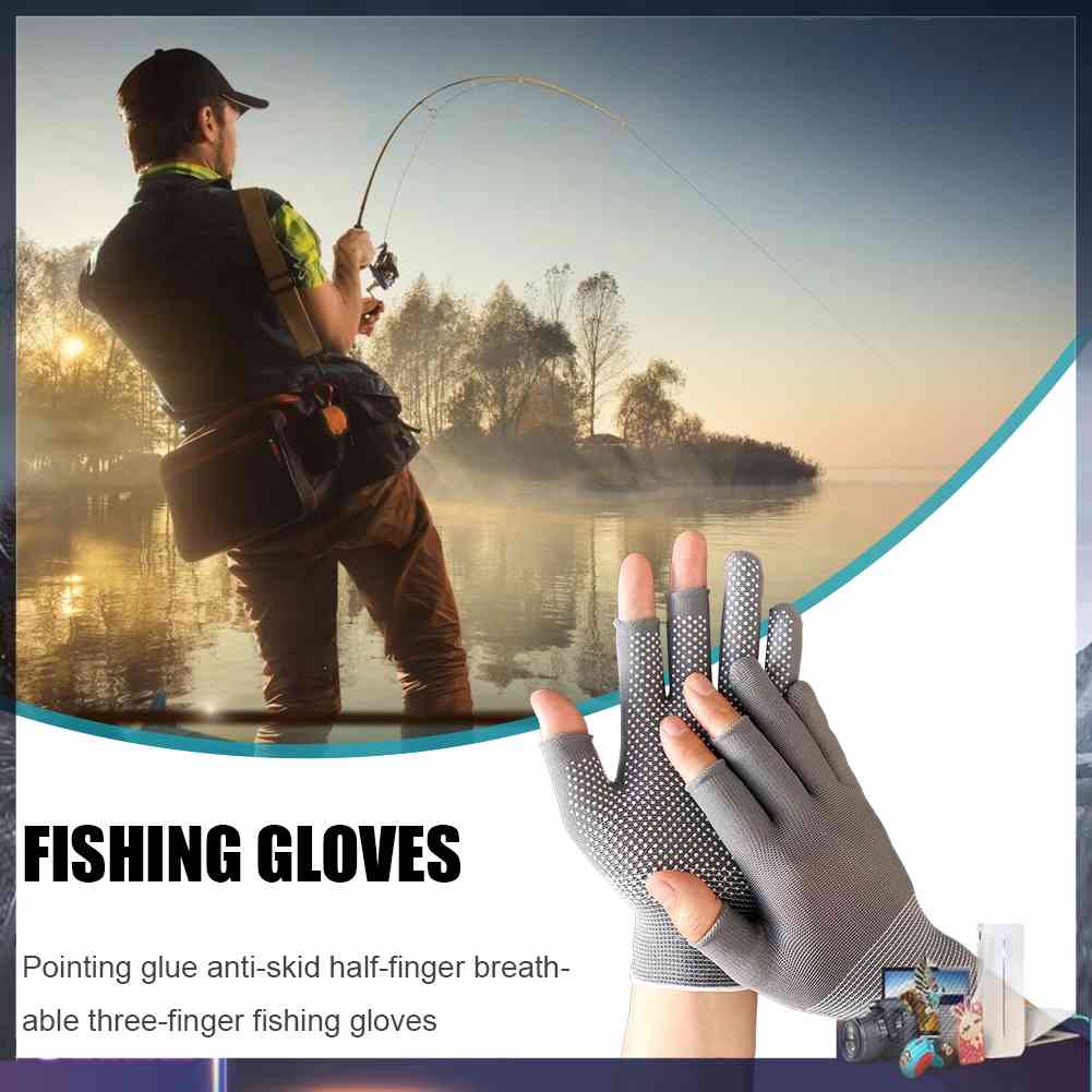 Găng Tay Câu Cá 3 Ngón Chống Nắng Chống Trượt