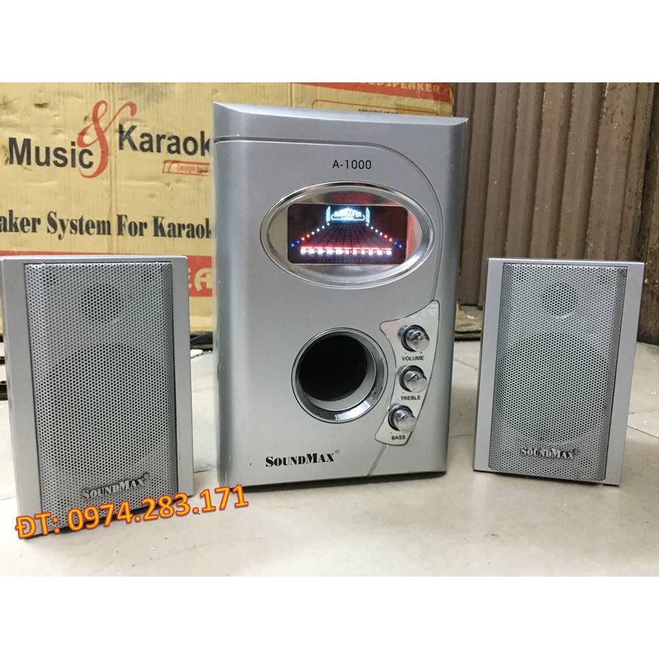 HÀNG CŨ-  Loa vi tính Soundmax A1000 có màn hình ( Tặng Dây AV 3.5 gắn điện thoại ) 