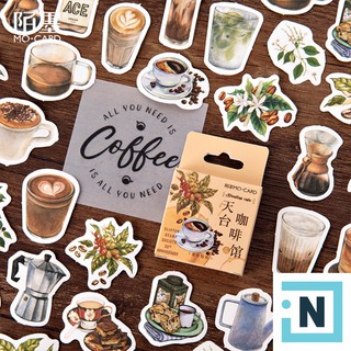Set 46 Sticker Dán Tea & Coffee Hộp Mini | Dán Điện Thoại | Dán Laptop | Dán Mũ Bảo Hiểm | Dán Vali