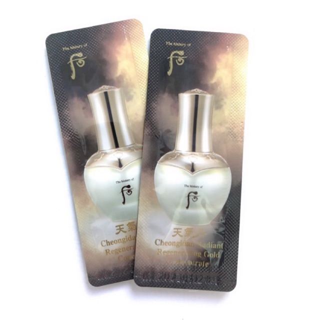 Tinh chất vàng sâm núi whoo siêu phục hồi lão hóa dưỡng trắng và trẻ hóa làn da whoo hwa huyn radiant gold 1ml