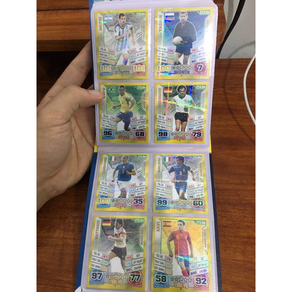 Bộ Sưu Tập 96 Thẻ Cầu Thủ In Album Match Attax 2014 Cúp Thế Giới