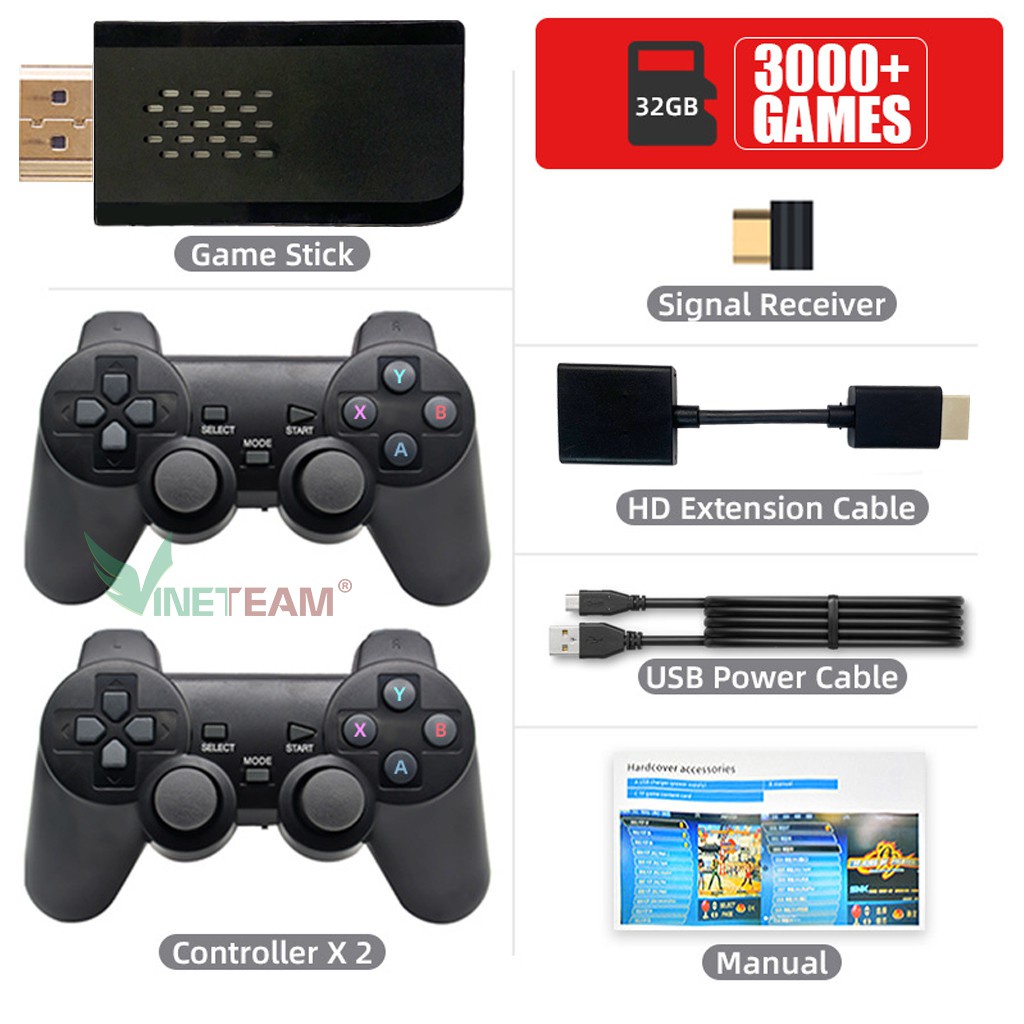 Game stick , Máy Chơi Game Retro Ubox UB-66 Arcade,Antiskid...Hơn 3500 Trò-Chơi Trên Tivi Cổng HDMI Output HD 4K -dc4550