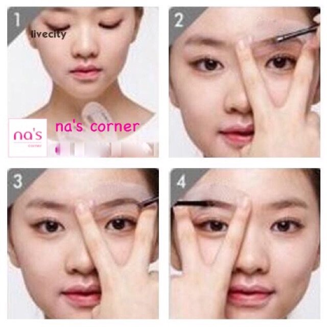 Bộ 3 khuôn vẽ chân mày đẹp siêu bền tiện dụng kẻ lông mày