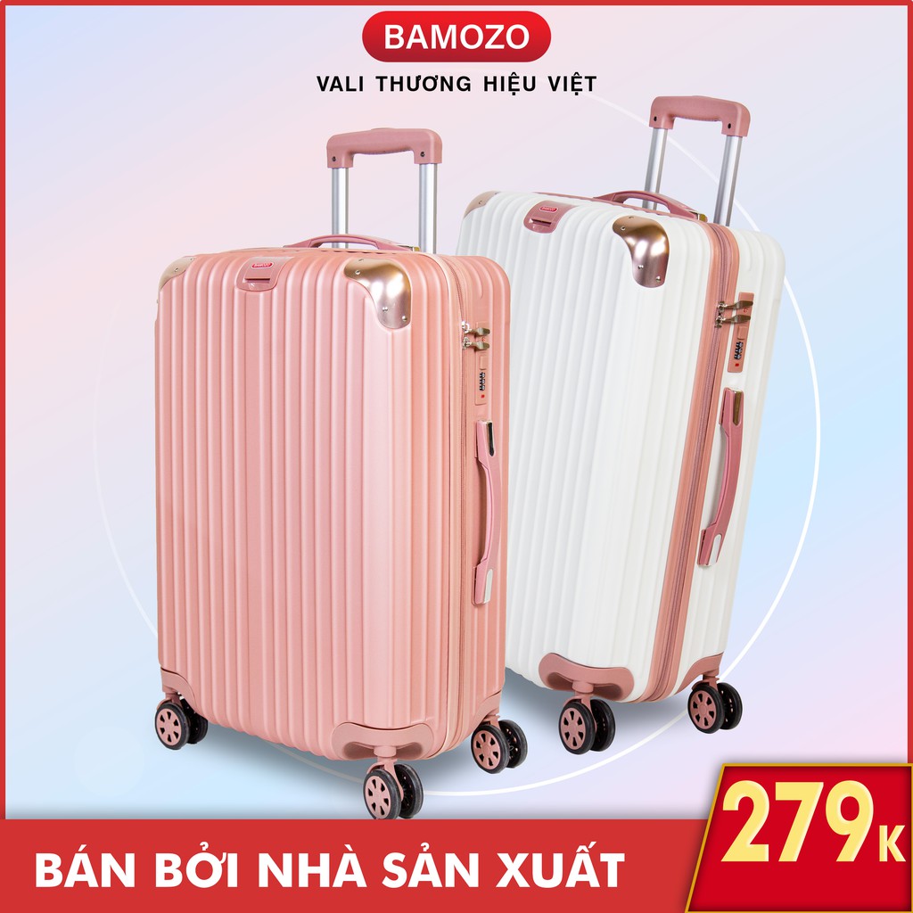 vali du lịch BAMOZO 8801 vali kéo nhựa size 20 inch size 24 inch