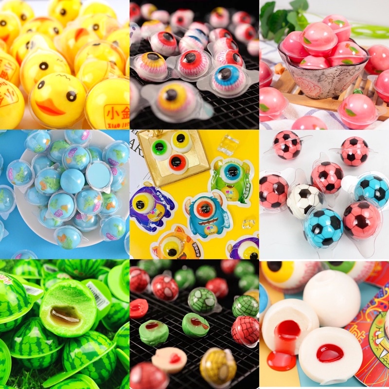 Kẹo Dẻo Con Mắt Trolli Viên lớn / Kẹo nhãn cầu / Kẹo dưa hấu / Kẹo dâu tây.