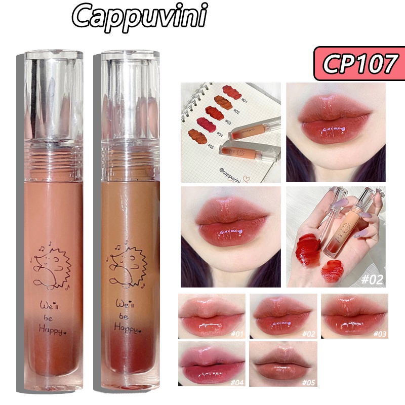 Son kem bóng CAPPUVINI kiểu thủy tinh 3g