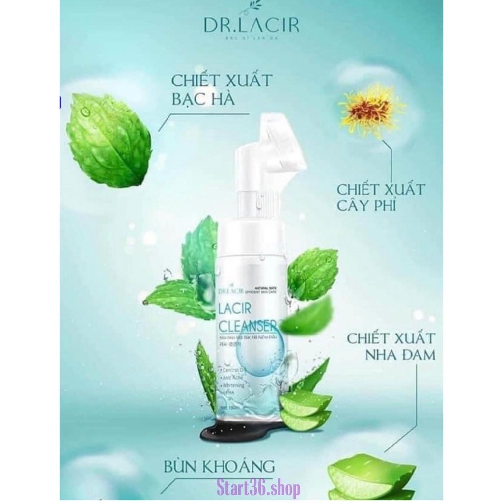 Sữa rửa mặt cho da dầu Start36 sữa rửa mặt Dr Lacir giảm bóng dầu làm sạch sâu ngăn ngừa mụn sáng da 150ml