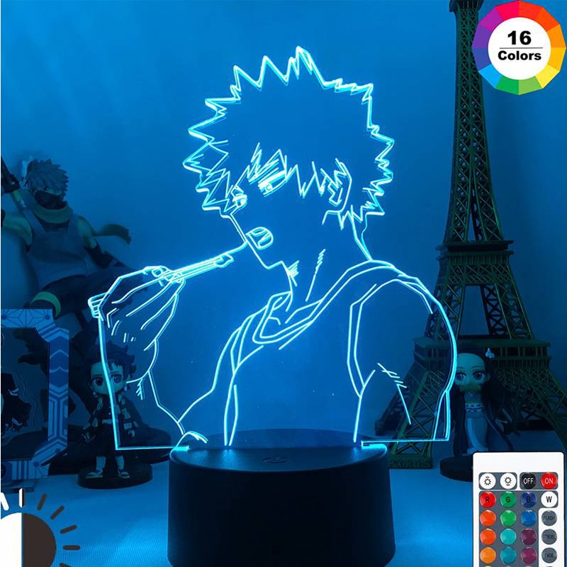 Đèn ngủ bóng LED hình Anime Shoto Katsuki Izuku có thể sạc lại