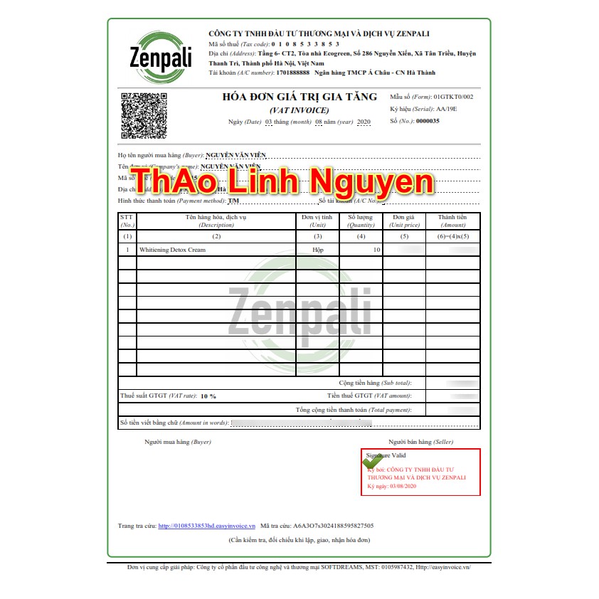 Chuối Ủ Trắng, Thải Chì Zenpali Chính Hãng - WHITENING DETOX CREAM