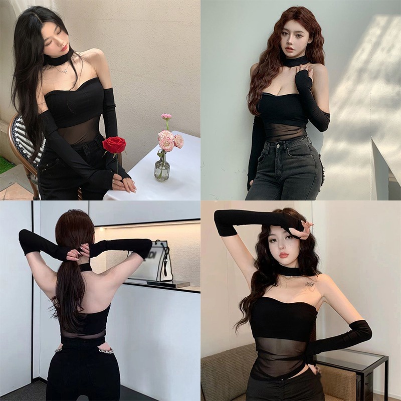 Áo Crop Top Màu Sắc Thời Trang Gợi Cảm Cho Nữ