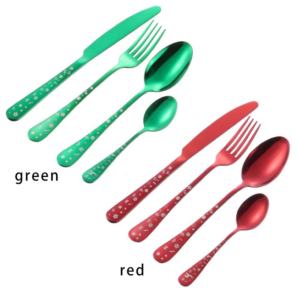 Bộ 4 Món Dụng Cụ Ăn Uống Hình Bông Tuyết Có Thể Gấp Gọn Tiện Dụng