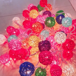 Đèn quả mây đan