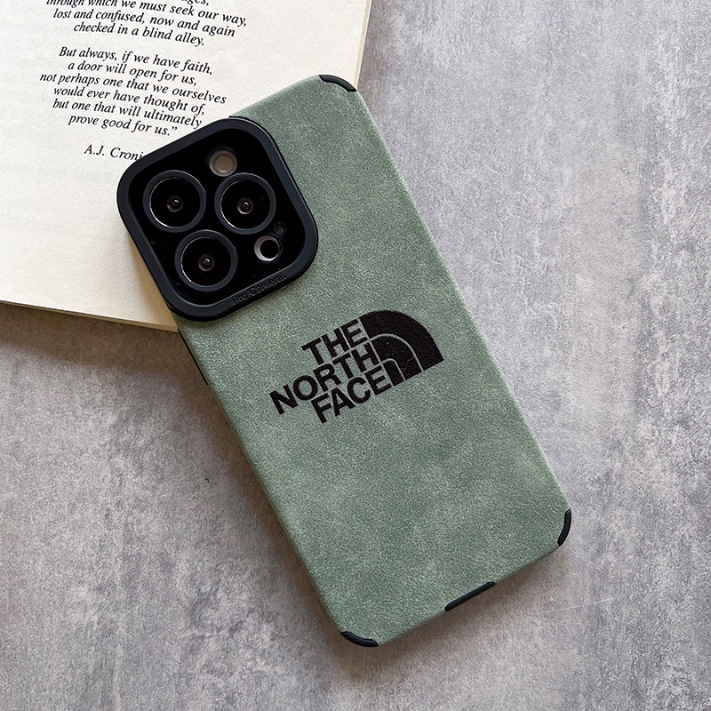 Ốp Điện Thoại Da Mềm Dáng Vuông Chống Sốc In Logo NORTH FACE Sang Trọng Cho iPhone 14 13 12 11 Pro Max 14Plus