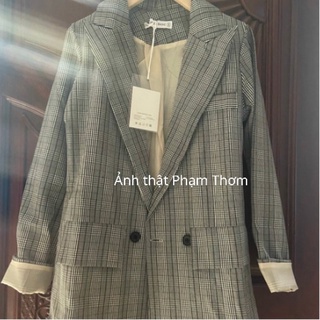 Áo khoác vest blazer nữ kẻ