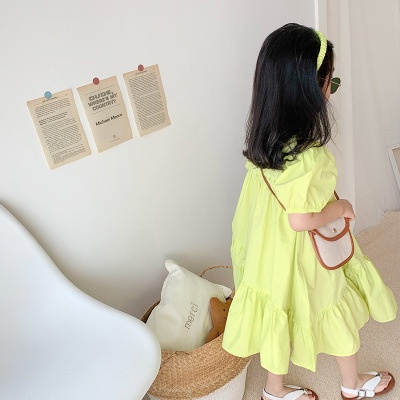 Váy bé gái💥 CAO CẤP💥 váy thiết kế cộc tay tiểu thư dáng xòe lệch mùa hè cho bé gái siêu xinh