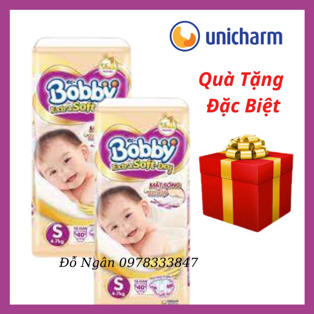 [Quà Tặng Cho Mỗi Gói) Tã Dán/ Quần  Bobby Siêu Mềm Extra Soft Dry Size NB48 S70 S40 Cho Bé Từ Sơ Sinh đến 7kg