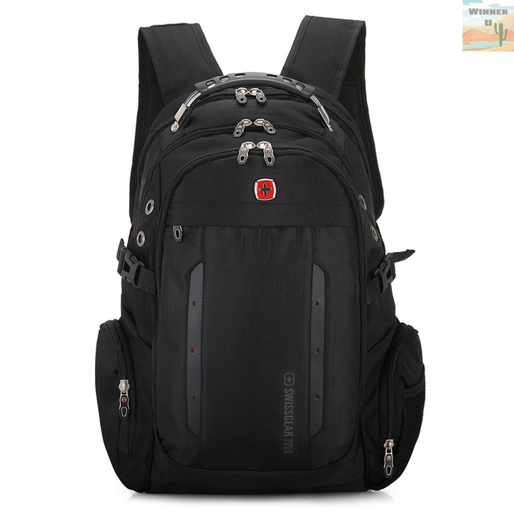 🏆WinnerYou New Swiss Military Army Multifunction 15inch Laptop Bag Backpack External USB Charge Schoolbag Black