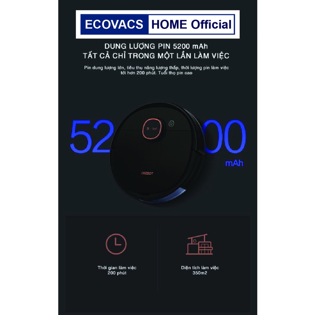 ✅ Robot hút bụi lau nhà ECOVACS DEEBOT T5 MAX chính hãng Mới 100%