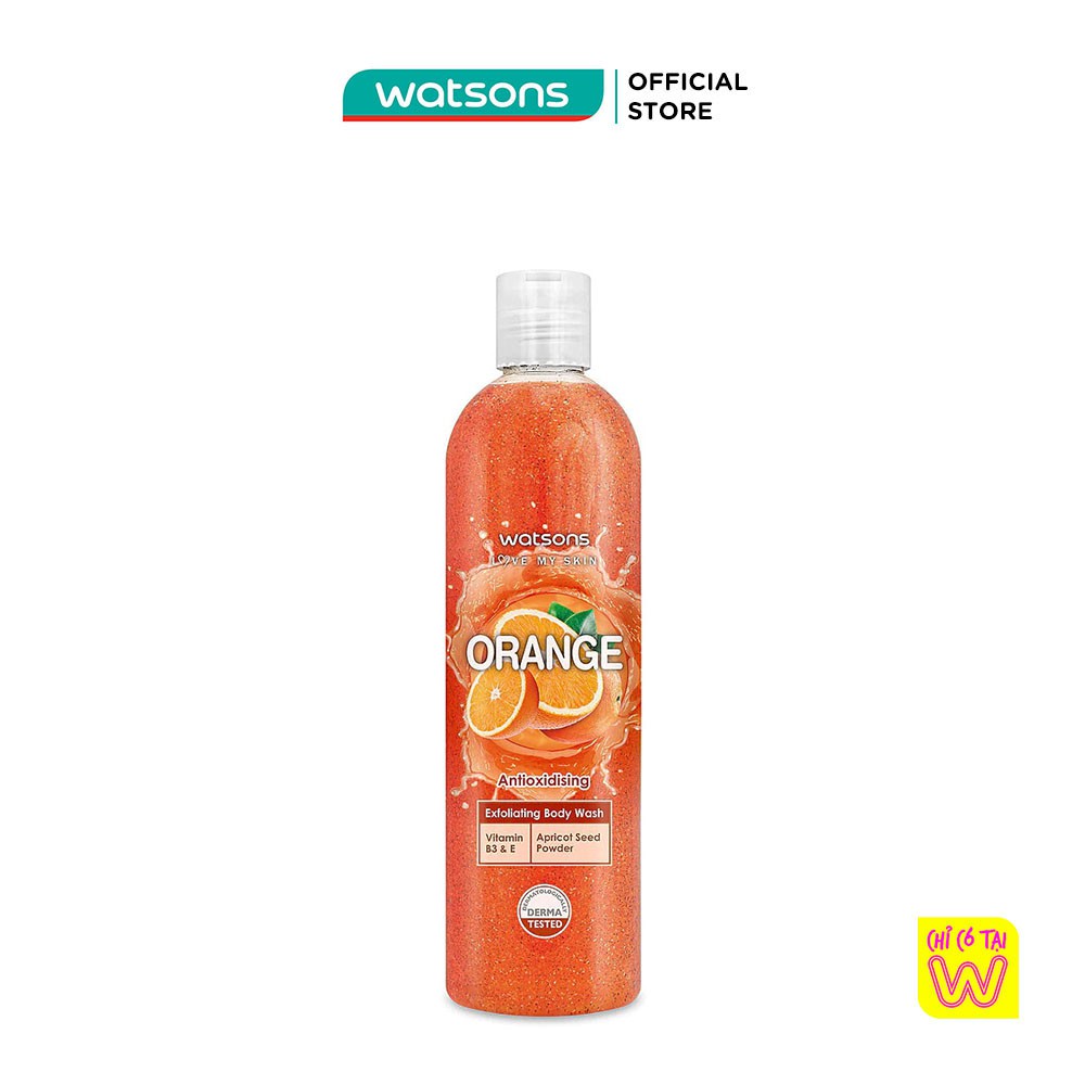 Sữa Tắm Làm Sạch Tế Bào Da Watsons Orange Exfoliating Chiết Xuất Từ Cam 410ml