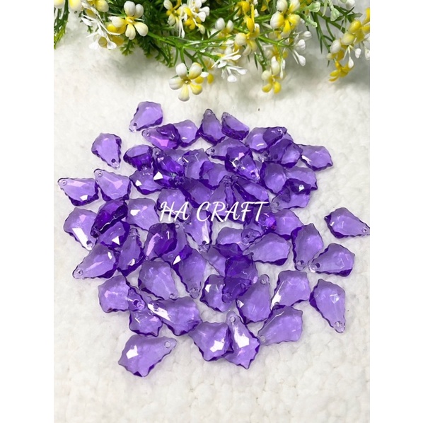 Cánh đá răng cưa, vật liệu làm hoa đá pha lê Handmade