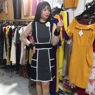 Đầm tiểu thư phối ren