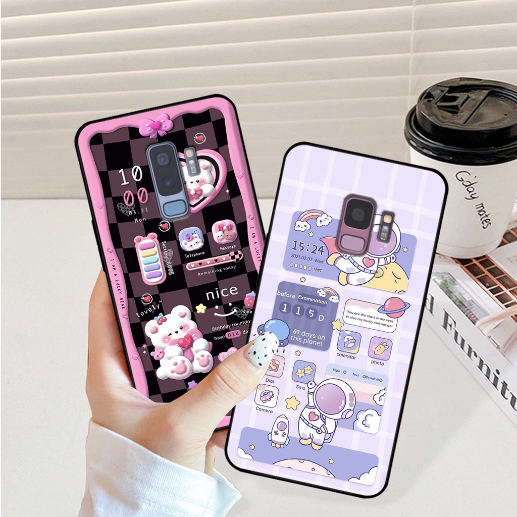 Ốp lưng Samsung S9 - S9 Plus - S9+ hình gấu, vũ trụ ngân hà chibi. ốp chống sốc bền đẹp