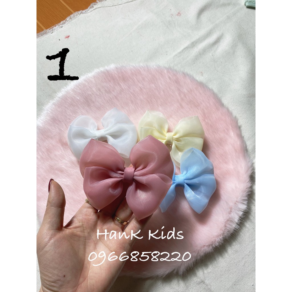 kẹp tóc công chúa đủ màu, cặp tóc hình nơ dễ thương P1 - HanK Kids