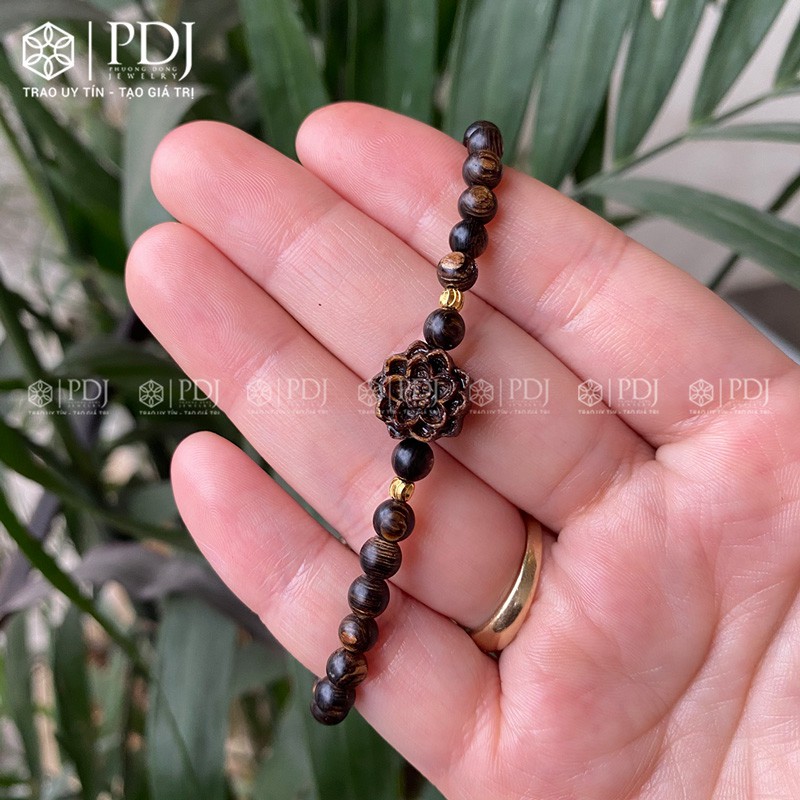 Vòng Trầm Sánh Hoa Sen, Bi - SP000304 - Trang sức PDJ