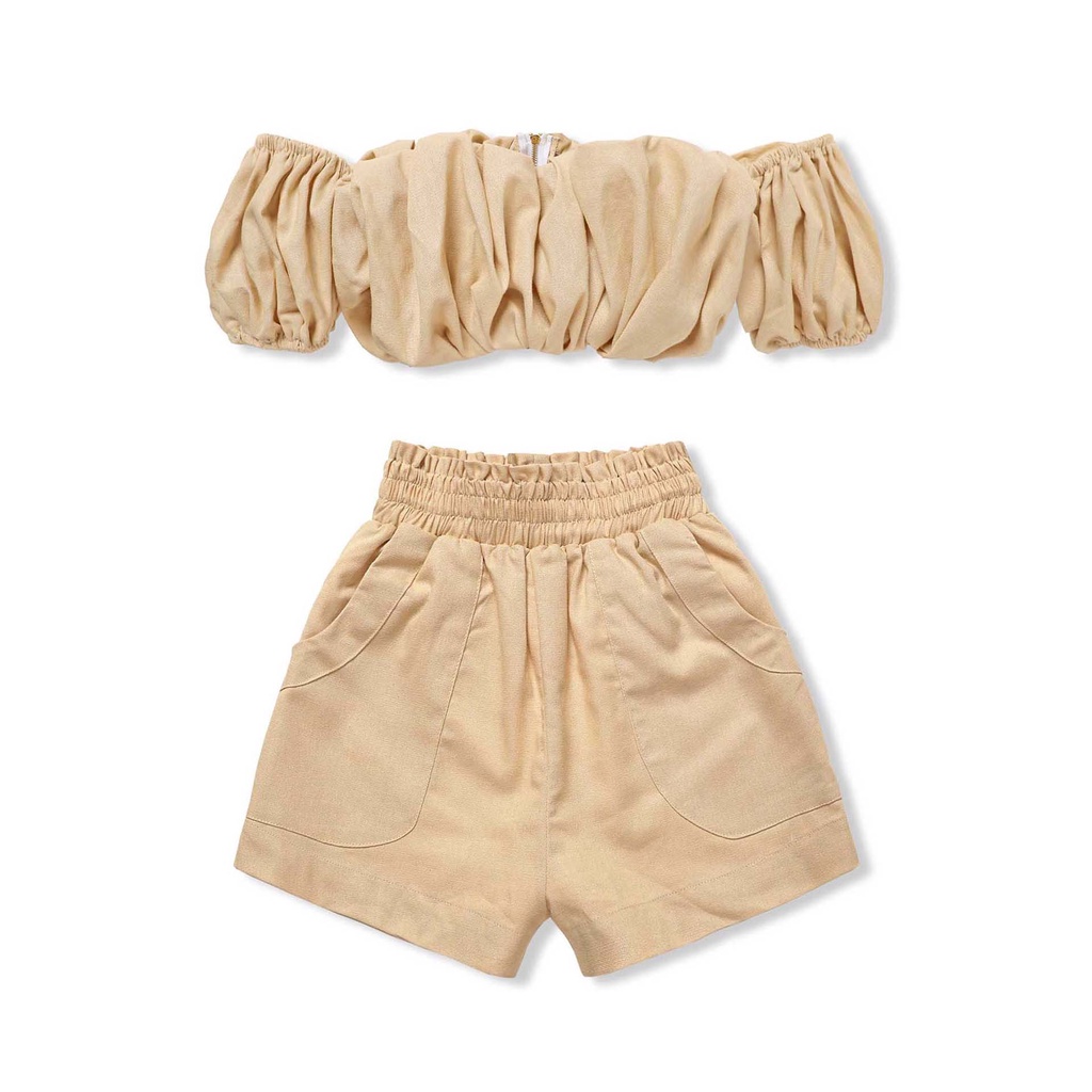 Set Nữ Áo Croptop Pumpkin , Chất Vải Kate Thoải Mái , WSD000403 ,SOMEHOW