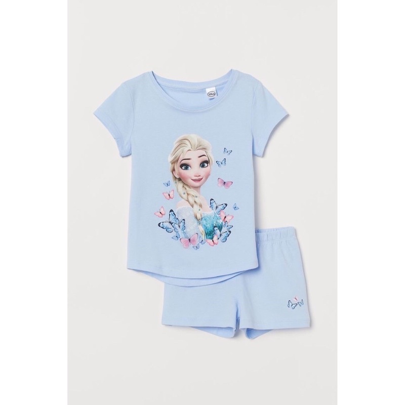 Set bộ cộc tay elsa bé gái xk