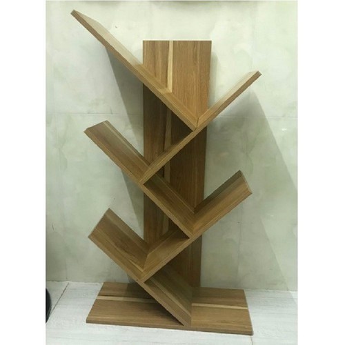 KỆ SÁCH GỖ HÌNH XƯƠNG CÁ 5 TẦNG