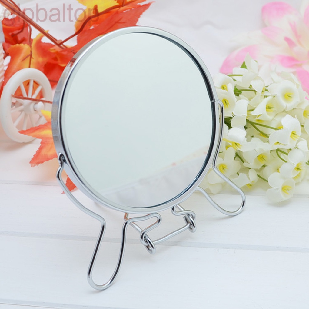 (Hàng Mới Về) Gương Trang Điểm 4 Mặt Xoay 360 Độ Khung Thép Không Gỉ