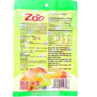 KẸO DẺO ZOO 200G(BIBICA)