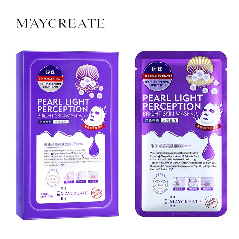 Mặt nạ Ha cấp ẩm dưỡng da làm trắng maycreat mask nội địa trung chính hãng cao cấp 2 lớp CS24