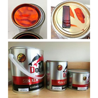Sơn bóng cánh gián Dolphin - Sơn gỗ, sơn giả gỗ - Tặng kèm cọ