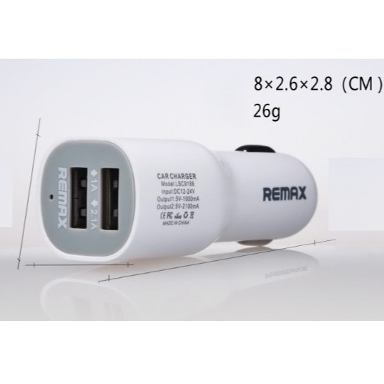 Tẩu sạc Remax 2 cổng sạc USB