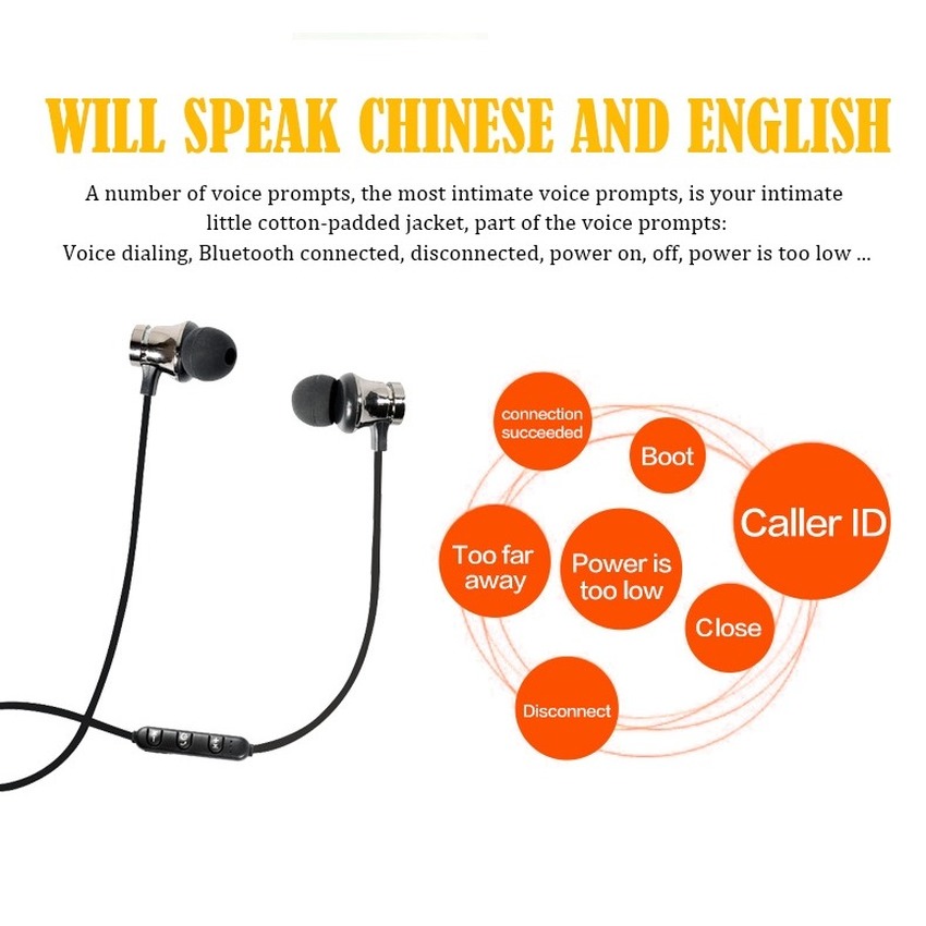 Tai nghe bluetooth không dây cảm biến chuyển động kèm micro hd cho Android/iOS