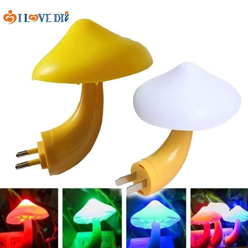 Đèn Ngủ LED 5 Màu Hình Cây Nấm Hoạt Hình Dễ Thương