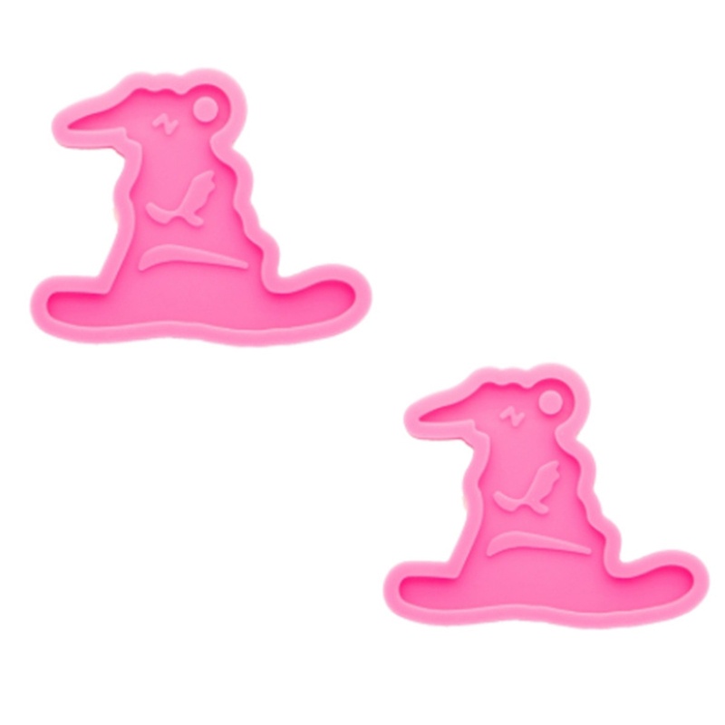 Khuôn Silicone Làm Móc Khóa Hình Nón Phù Thủy