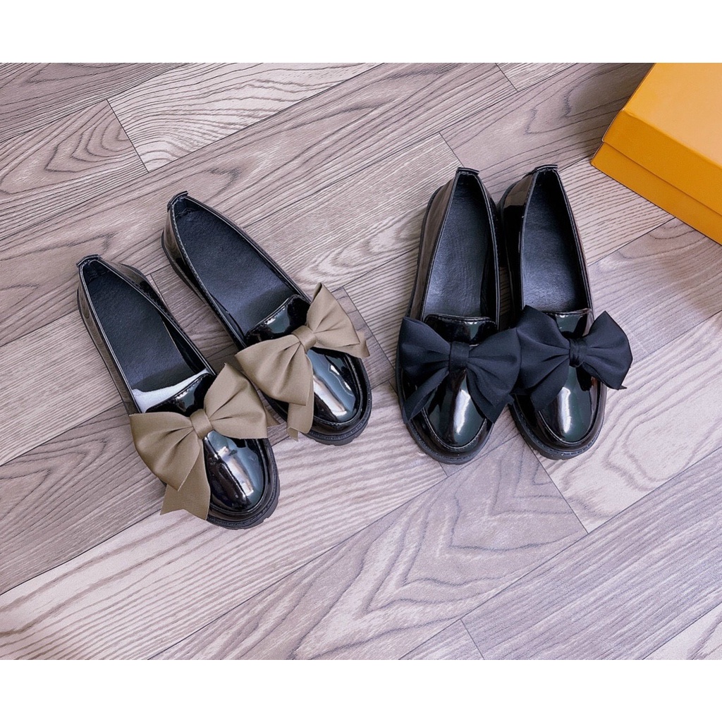 Giày hài đế đốc 3p nơ vải đế răng cưa êm chân mã D4