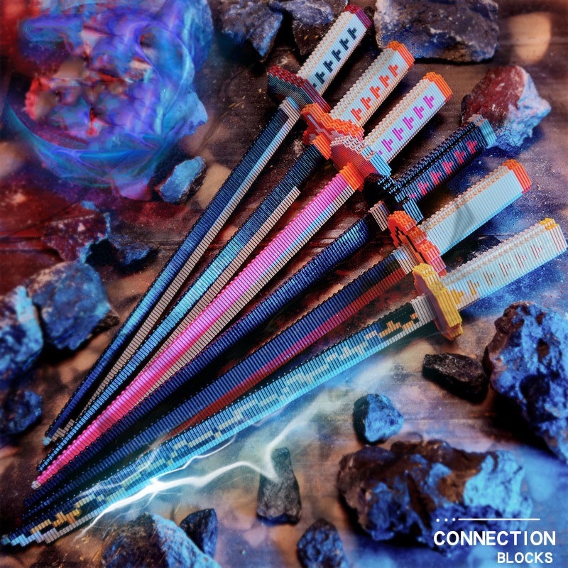 Đồ Chơi Lắp Ráp Mô Hình Kiếm Katana Của Zoro Trong Đảo Hải Tặc One Piece, Kimetsu Yaiba Với 230+ PCS