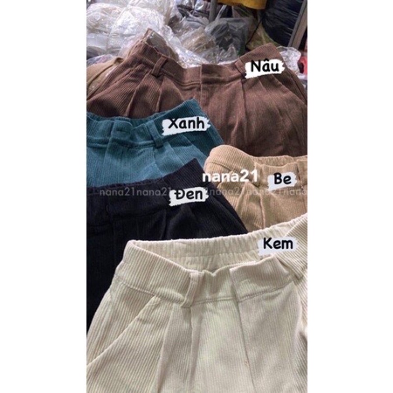 Quần short nhung vintage
