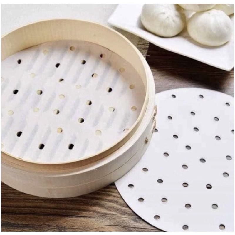 Giấy nến lót nồi chiên không dầu. hấp bánh nướng.chống dính, sét 100 tấm