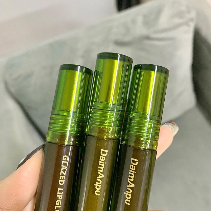 Son Bóng Dưỡng Ẩm Lâu Trôi DAIMANPU Vỏ Xanh Matcha Mirror Lip Glaze
