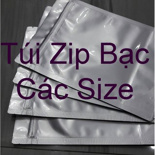 TÚI ZIP BẠC các size / TÚI ZIP 1 MẶT BẠC 1 MẶT TRONG / VieFu [Giá sỉ]