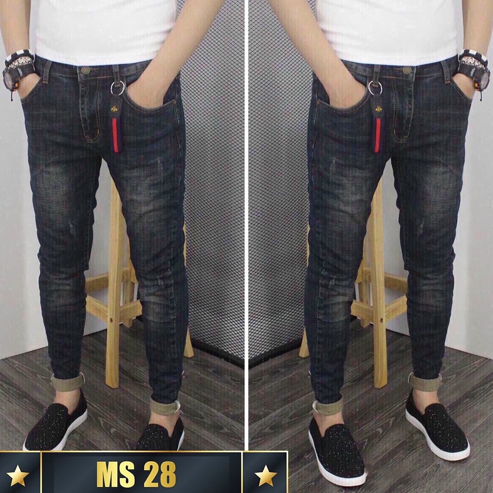 Quần jean nam đen xước cao cấp-chất bò co dãn 4 chiều-from chuẫn thời trang Lady-Hn Store88 o6