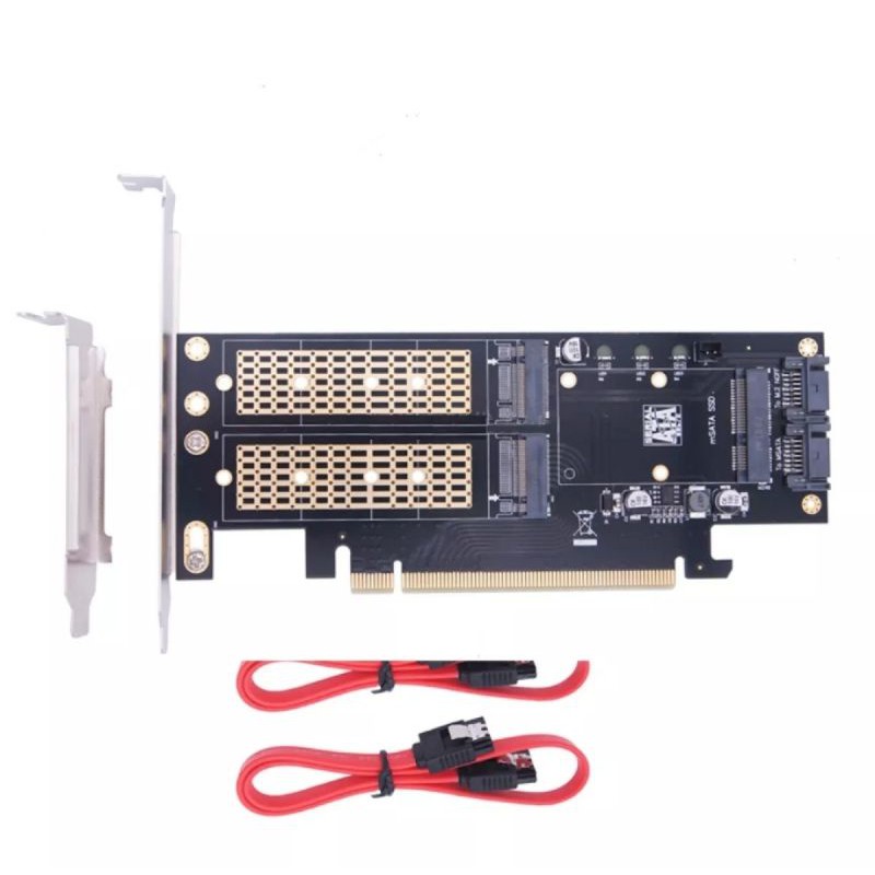 (3 in 1)Car chuyển đổi PCi-E 3.0×16 sang M2 SSD PCIe,M2 Msata, NVMe m2(còn hàng)